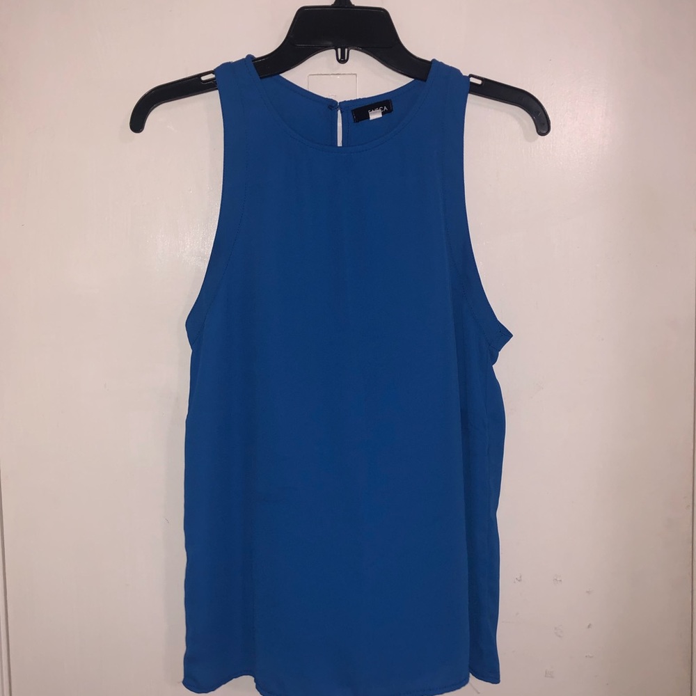 Blue blouse w/o sleeves